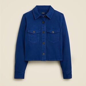 J crew Cargo cropped shirt-jacket in chino